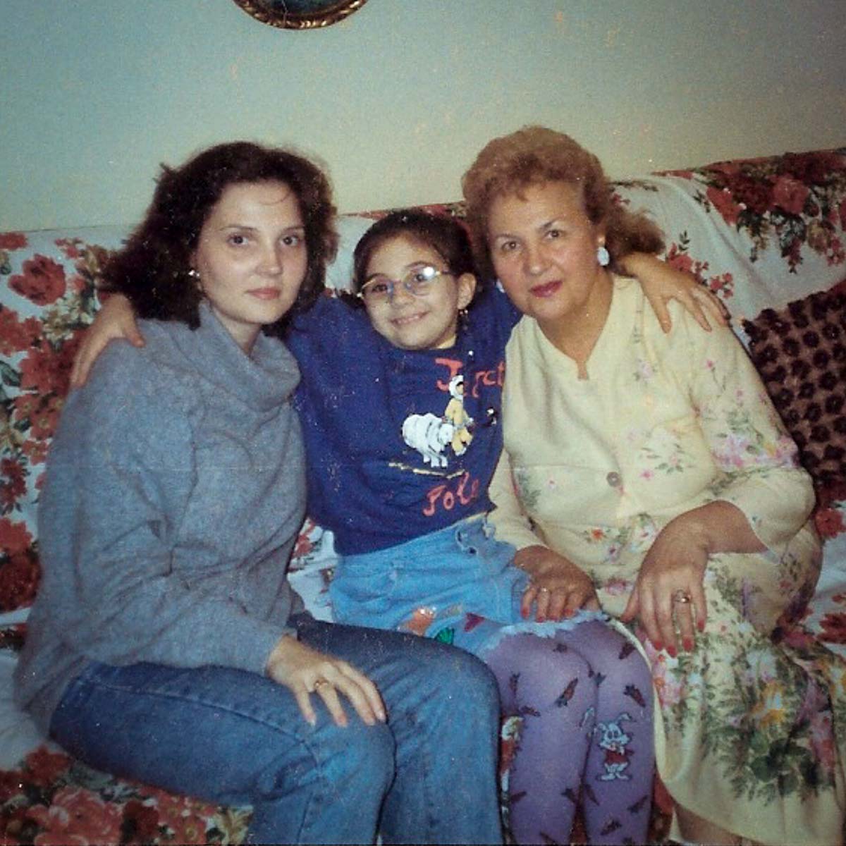 Portrait of three women: daughter, mother, and grandmother.