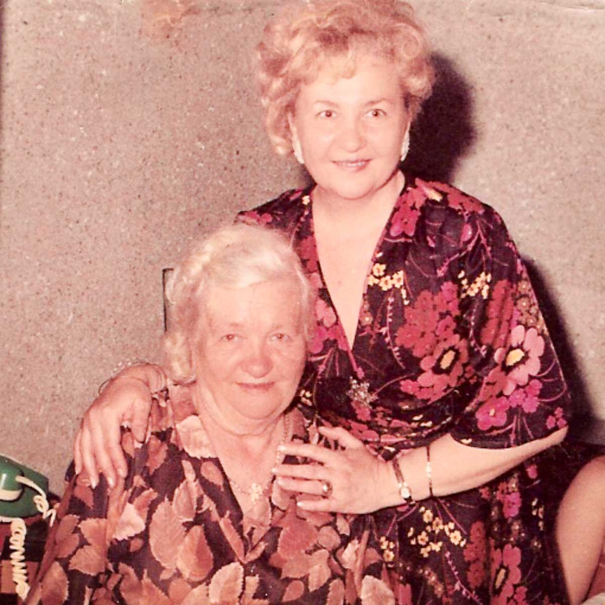 Portrait of mother and grandmother.